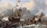 Ludolf Backhuysen Detail of THe Eendracht and a Fleet of Dutch Men-of-War oil painting reproduction